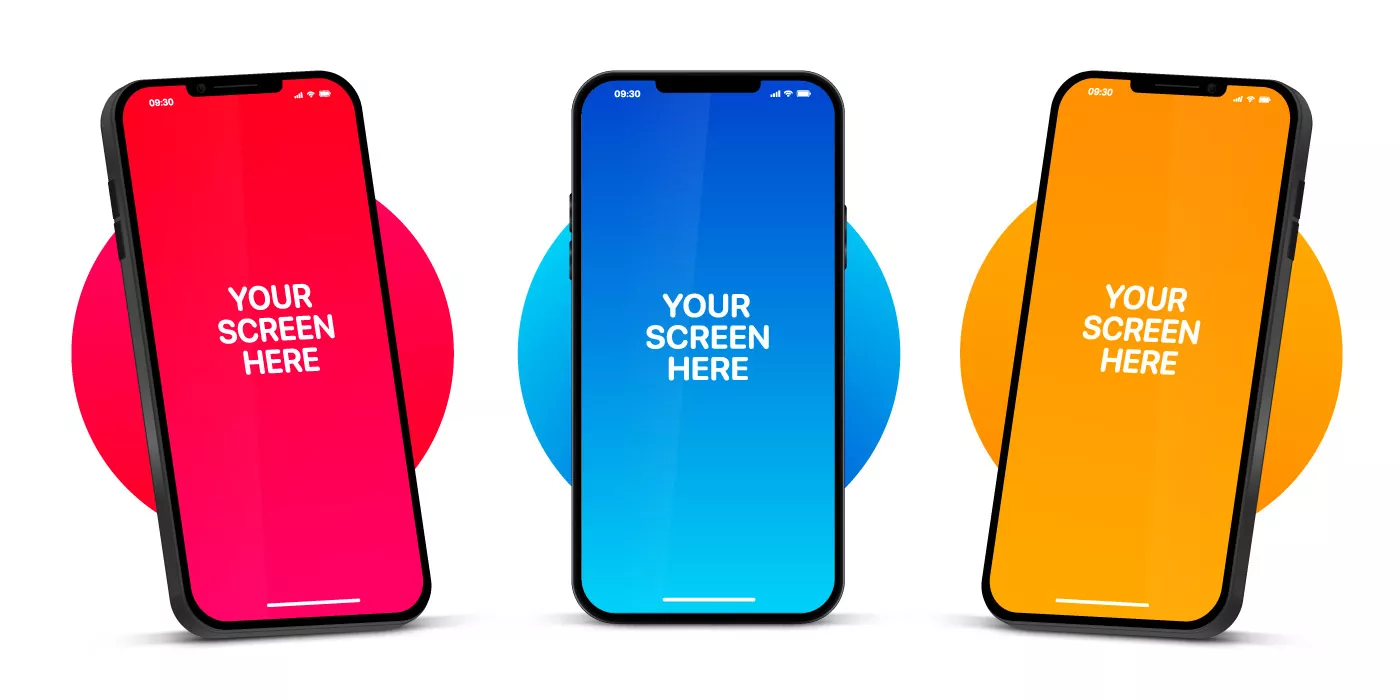وکتور گوشی موبایل با تم رنگارنگ