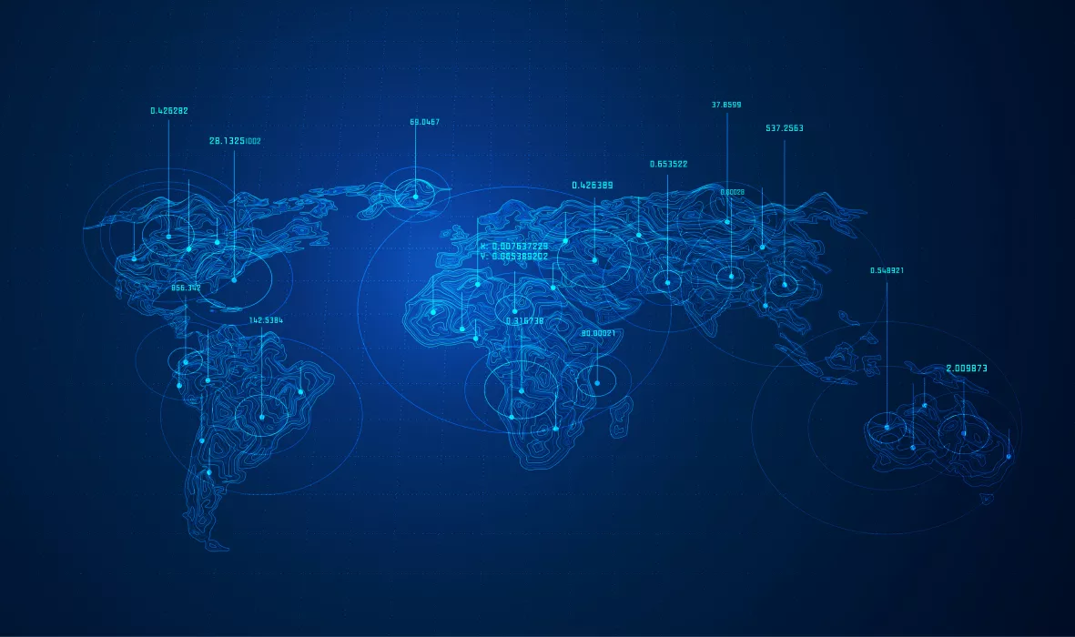 وکتور پس زمینه درخشان نقشه جهان