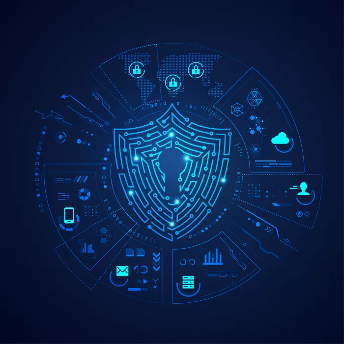 وکتور پس زمینه درخشان امنیت