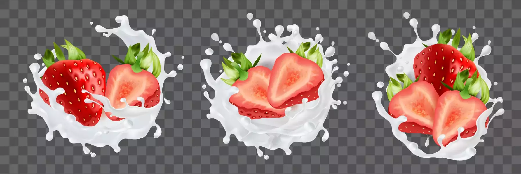 وکتور توت فرنگی شماره سه