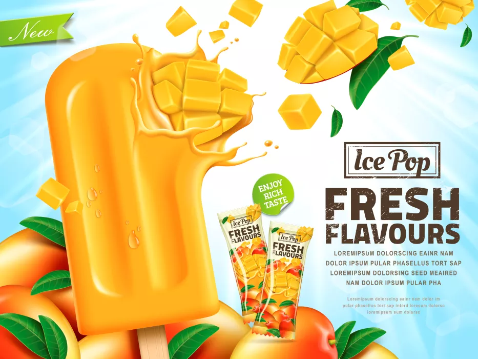 وکتور تبلیغ بستنی یخی