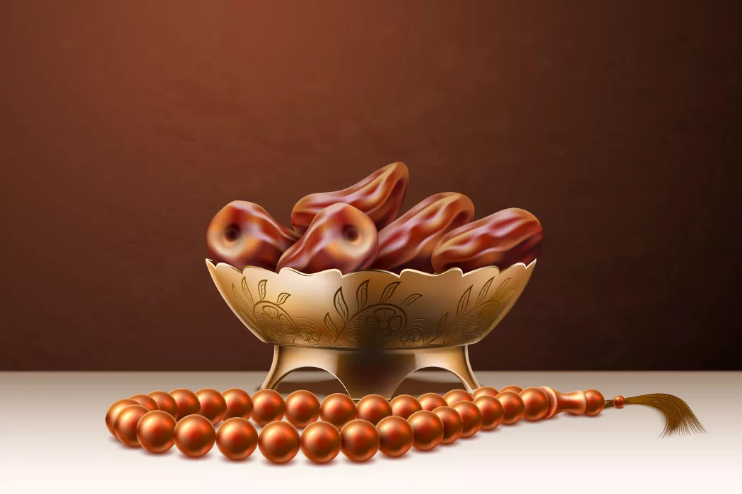 وکتور واقع بینانه رطب و ماه رمضان