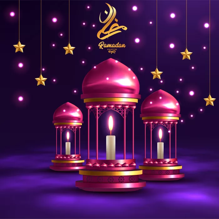 وکتور پس زمینه ماه رمضان شماره هشت