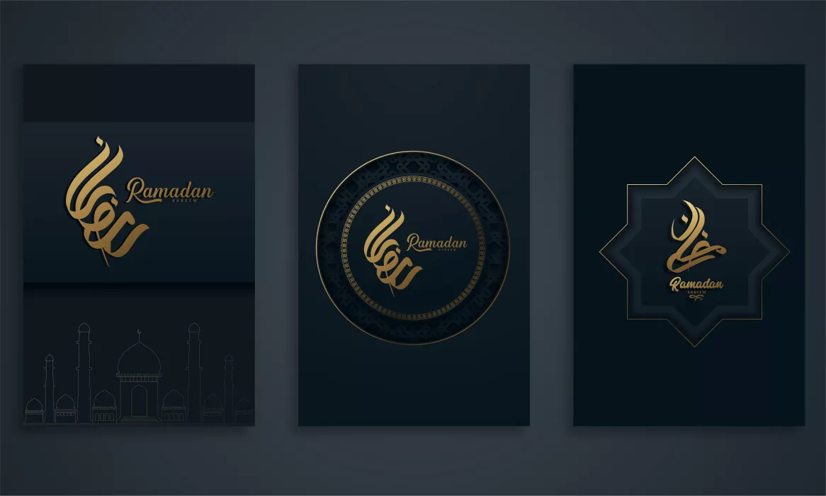 وکتور قالب آماده ماه مبارک رمضان