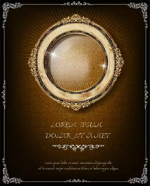 وکتور بکگراند و قاب عکس طلایی