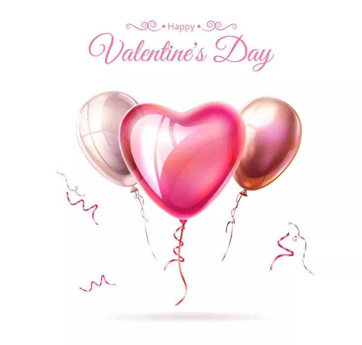 وکتور بادکنک های طرح قلب