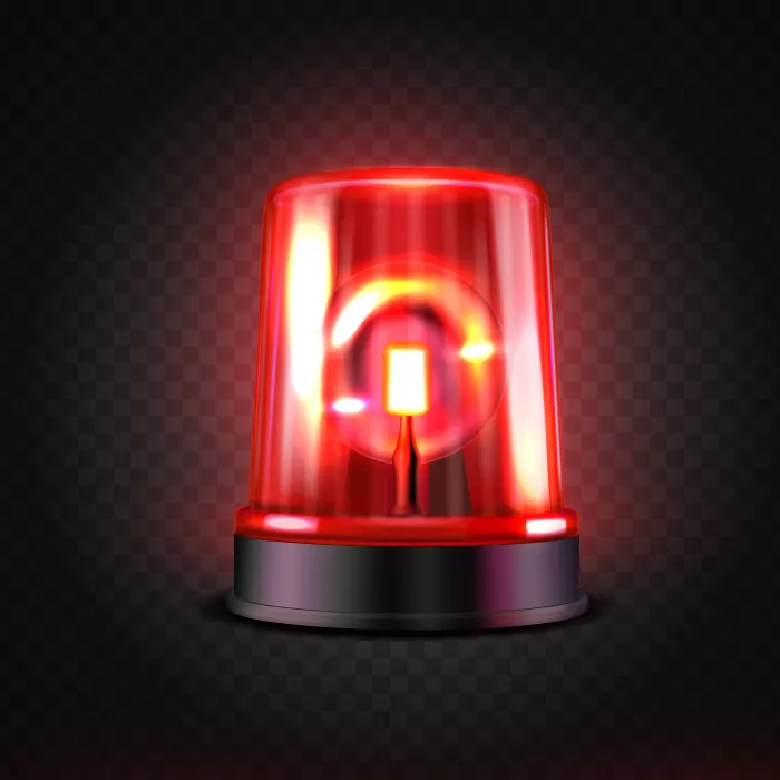 وکتور چراغ گردان قرمز