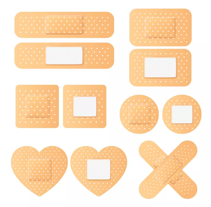 وکتور چسب های زخم واقع بینانه
