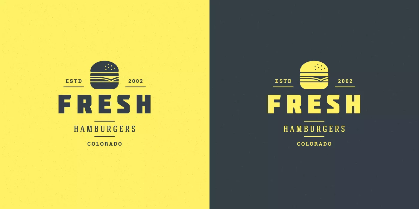 وکتور لوگو فست فود و همبرگر