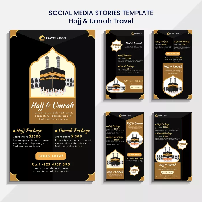 وکتور ست قالب با طراحی کعبه