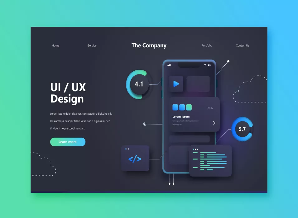 وکتور رابط کاربری موبایل شماره یک