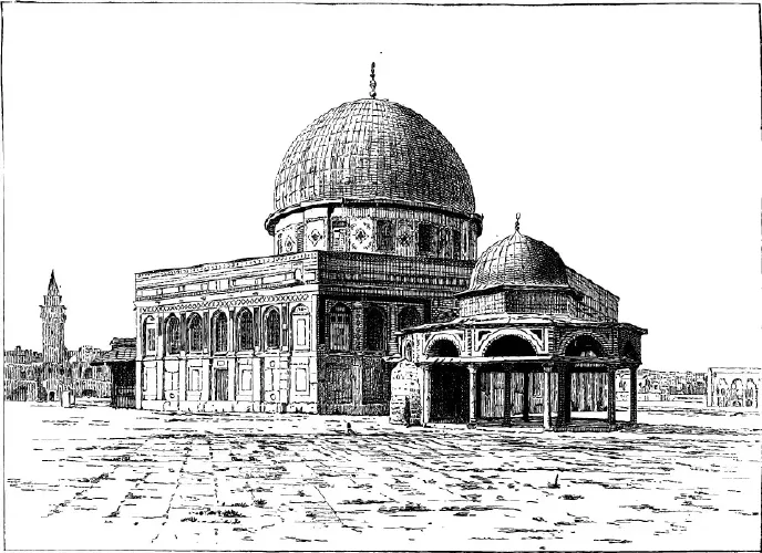 وکتور سیاه و سفید مسجد قدس