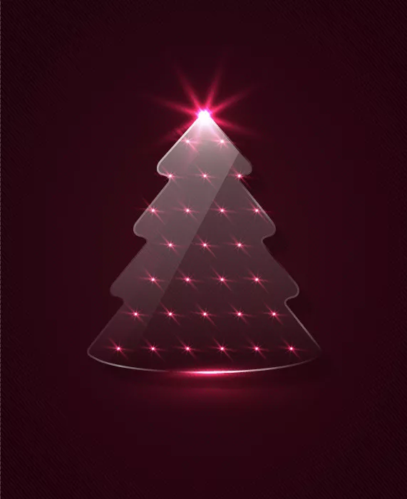 وکتور درخت کاج شیشه ای