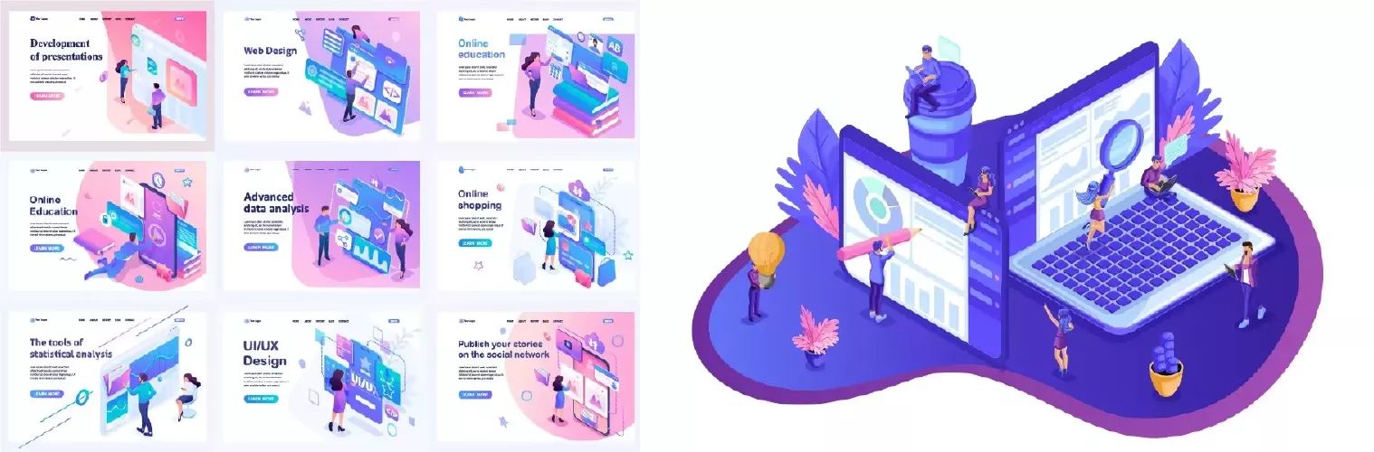 وکتور کلکسیون ایزومتریک تجاری