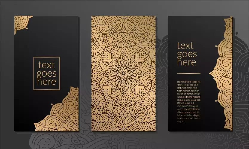 وکتور قالب بنر لوکس طلایی