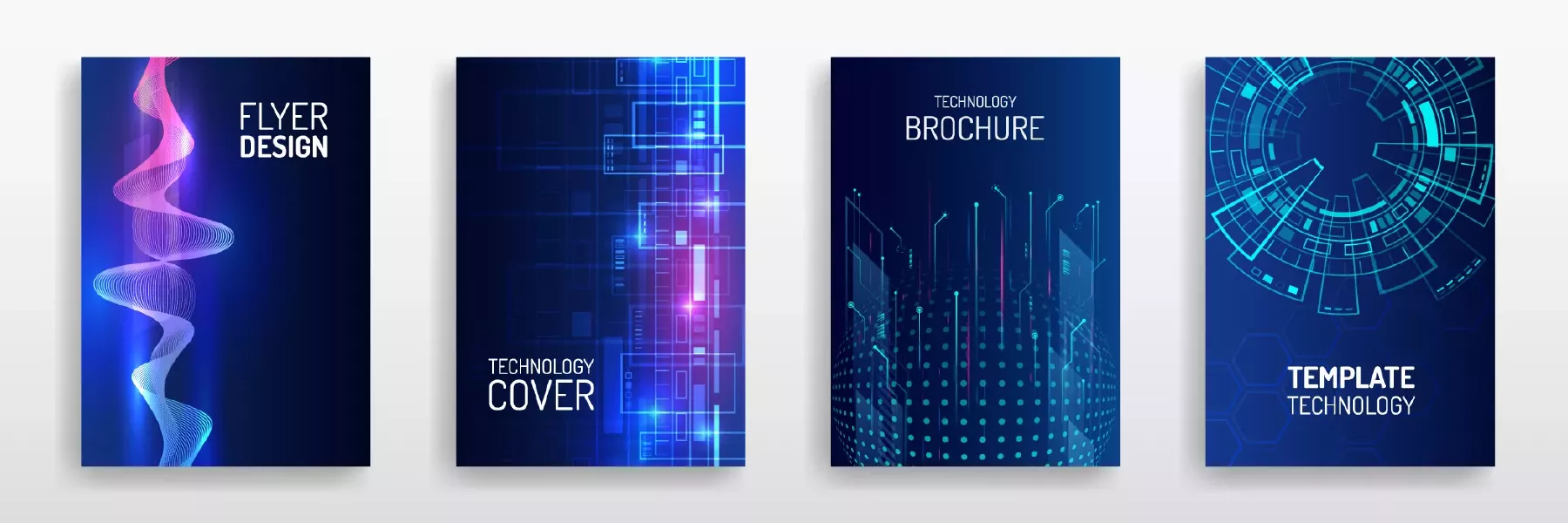 وکتور قالب آماده مدرن طرح فناوری