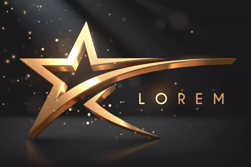 وکتور پس زمینه لوکس ستاره طلایی