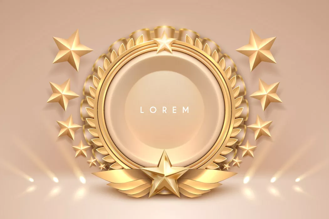 وکتور پس زمینه لوکس و ستاره های طلایی