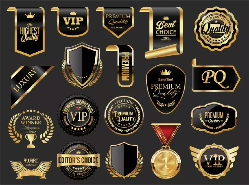 وکتور کلکسیون لیبل و مدال شماره دو