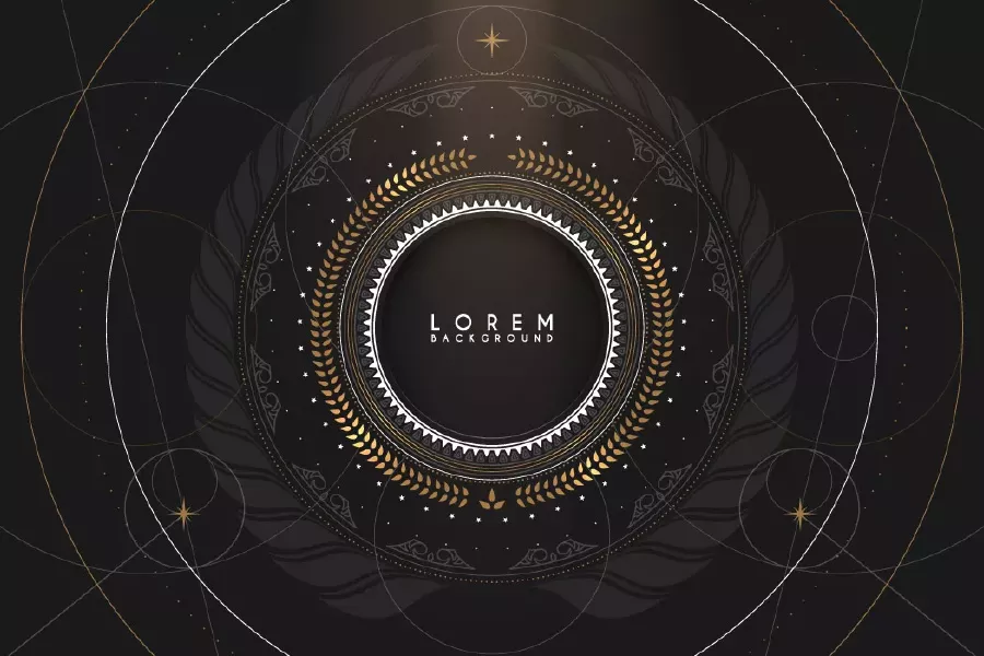 وکتور پس زمینه گرد لوکس تیره