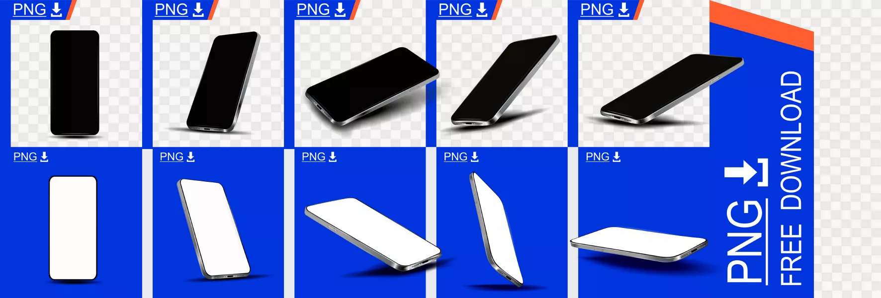 وکتور واقع بینانه گوشی های موبایل