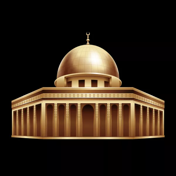 وکتور سه بعدی مسجد قدس فلسطین