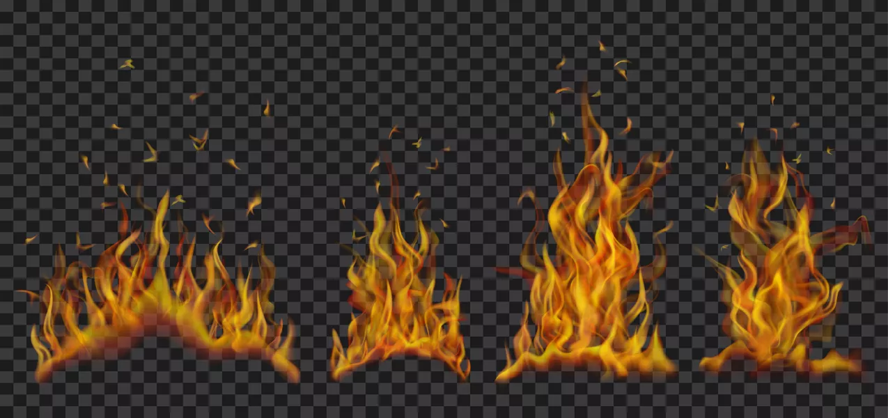 وکتور شعله های آتش شماره دو