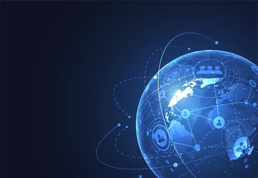 وکتور کره زمین و اینترنت و ارتباطات