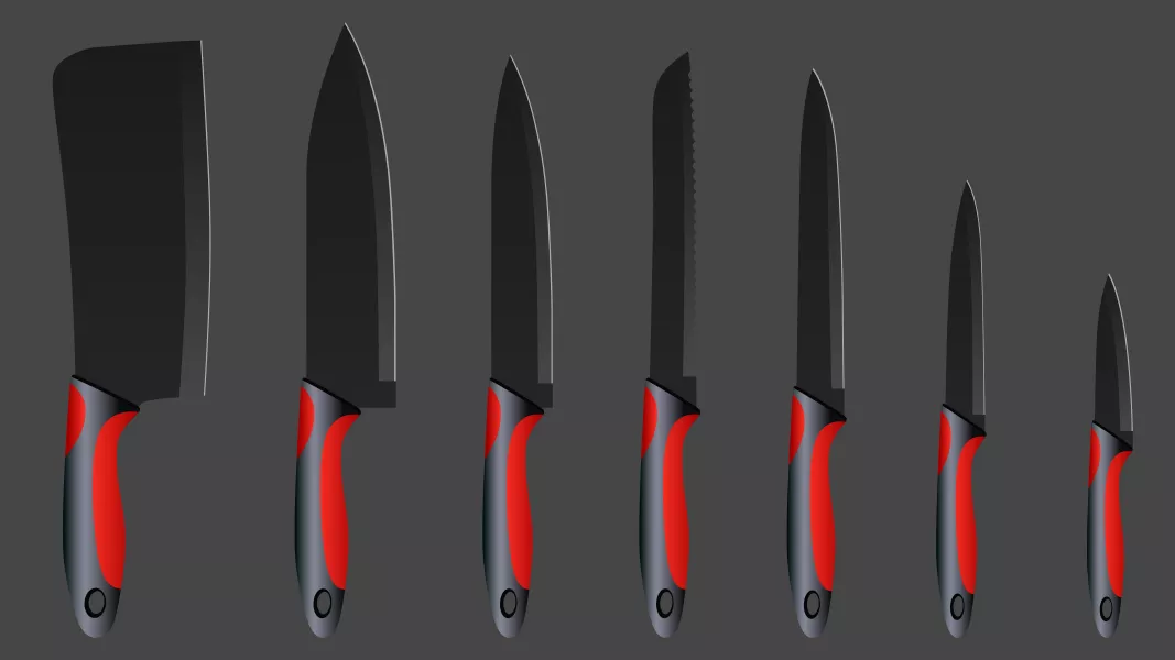 وکتور چاقو آشپزخانه شماره چهار