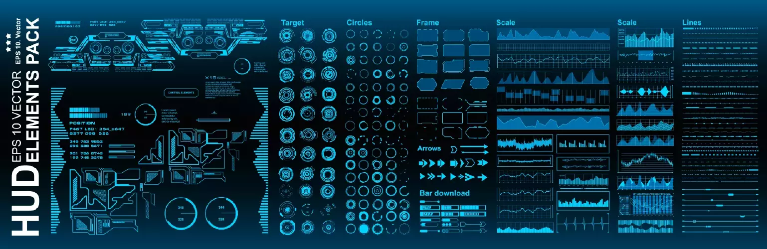 وکتور کلکسیون المان طراحی فناوری و تکنولوژی