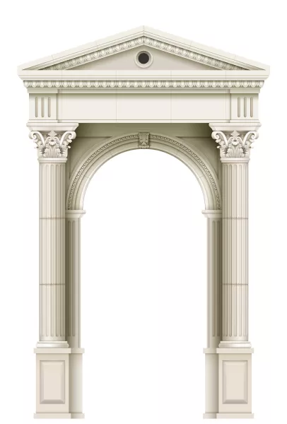 وکتور ورودی و درگاه سنگی ساختمان