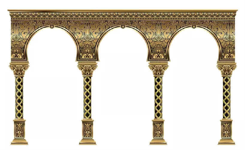 وکتور طلایی ساختمان لوکس