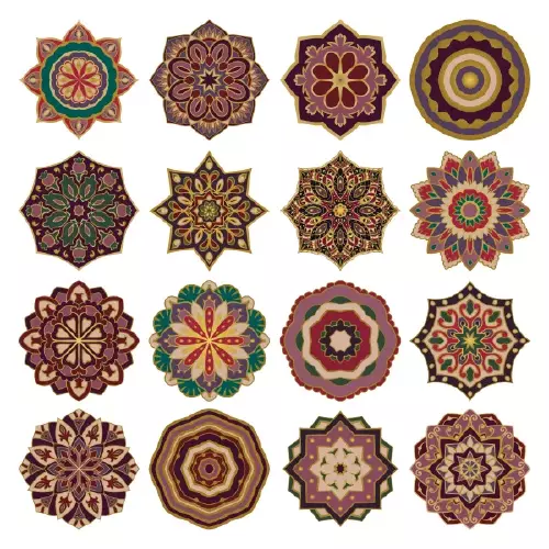وکتور کلکسیون طراحی های سنتی ماندالا