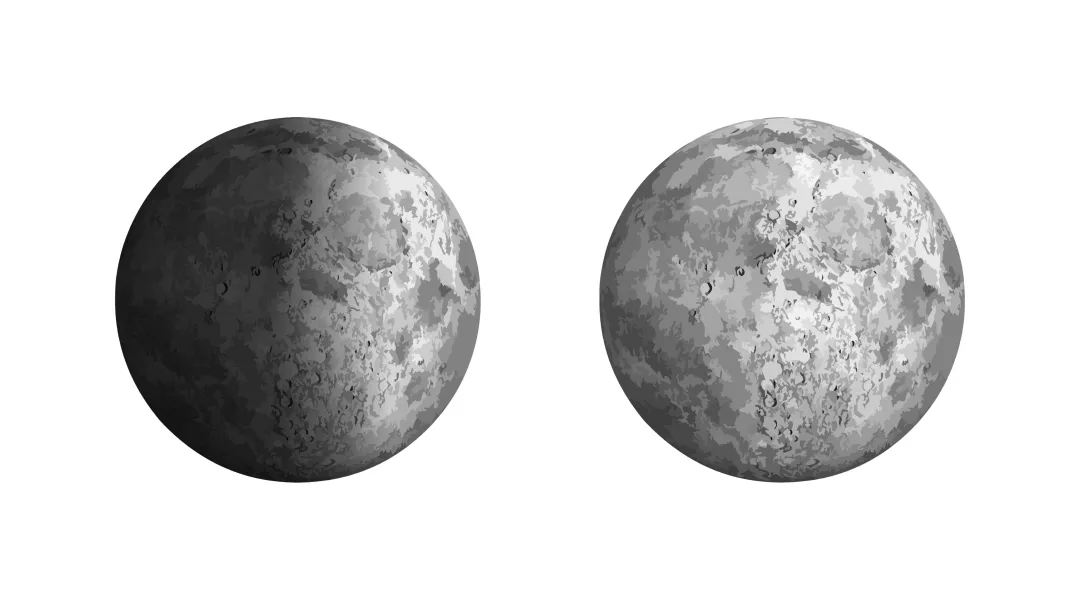 وکتور سیاره ماه شماره یک