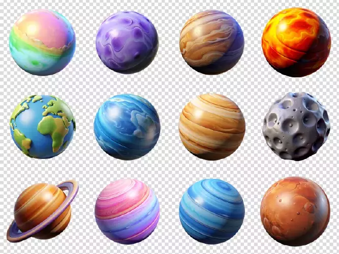 وکتور سیارات مختلف شماره پنج