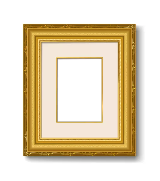 وکتور قاب عکس طلایی شماره یازده