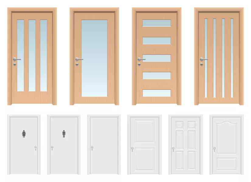 وکتور درب های چوبی و شیشه ای شماره سه