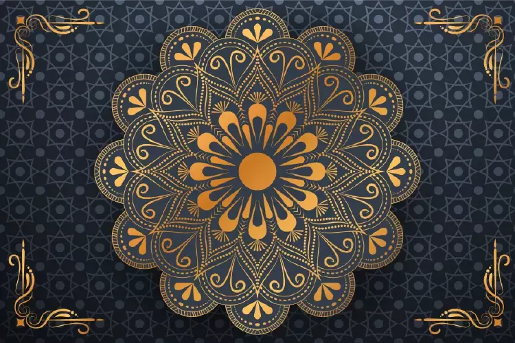 وکتور بکگراند و طراحی ماندالا سنتی شماره یک