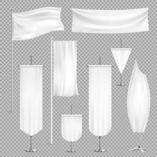 وکتور پرچم های سفید شماره سه