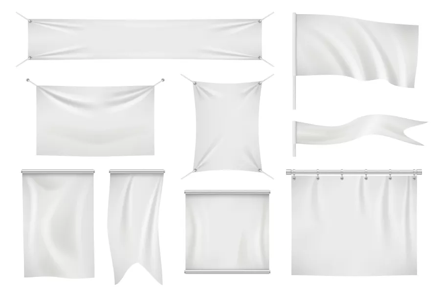 وکتور پرچم های سفید شماره چهار