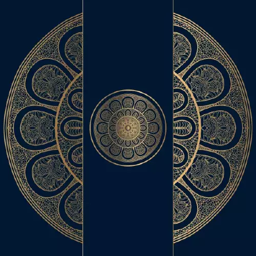 وکتور طراحی هنری سبک سنتی طلایی