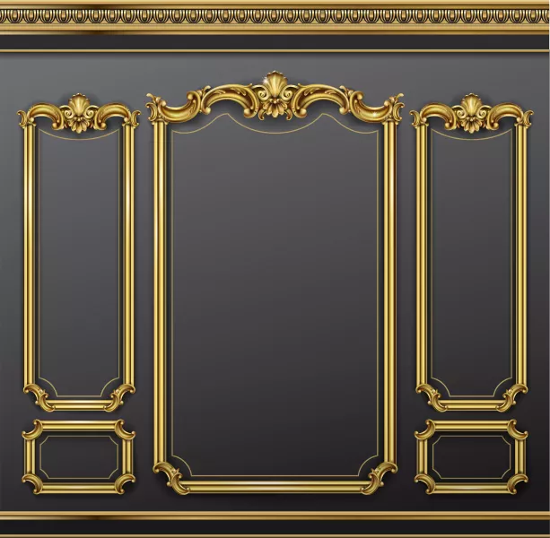 وکتور پس زمینه طرح دیوار لوکس طلایی