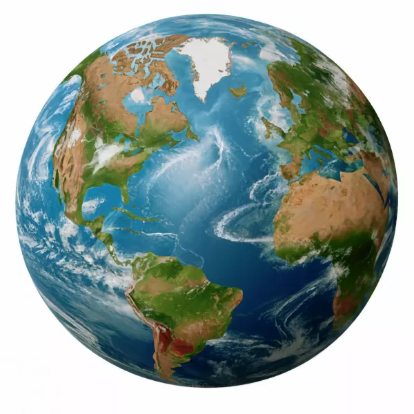 وکتور واقع بینانه کره زمین سه بعدی