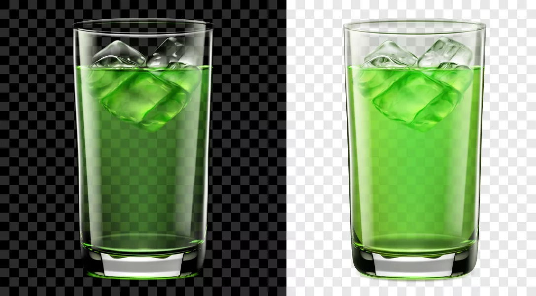 وکتور نوشیدنی واقع بینانه سبز رنگ