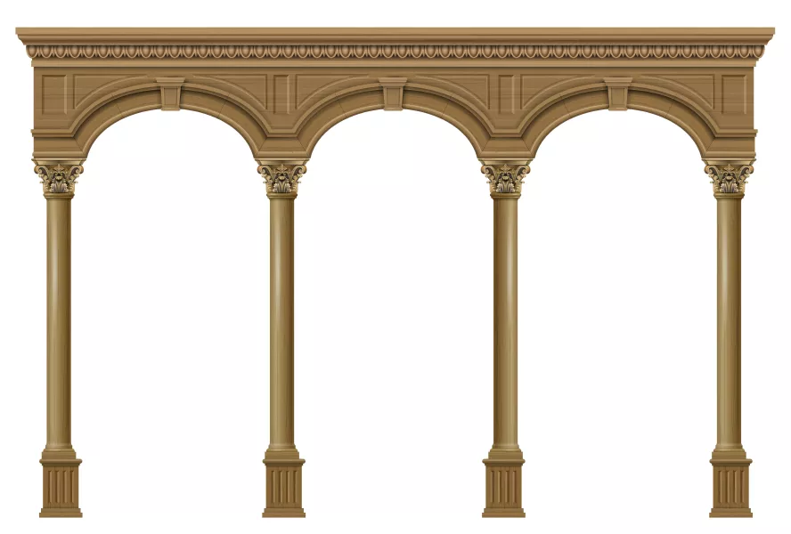 وکتور معماری و طراحی ساختمان آجری