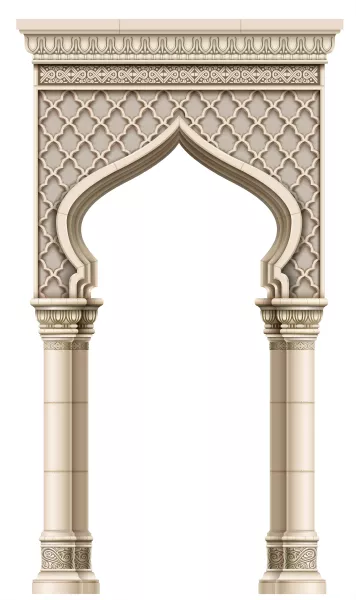 وکتور درگاه ورودی ساختمان سنگی