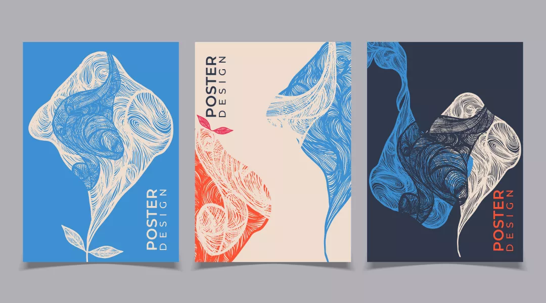 وکتور ست قالب کاور و پوستر هنری