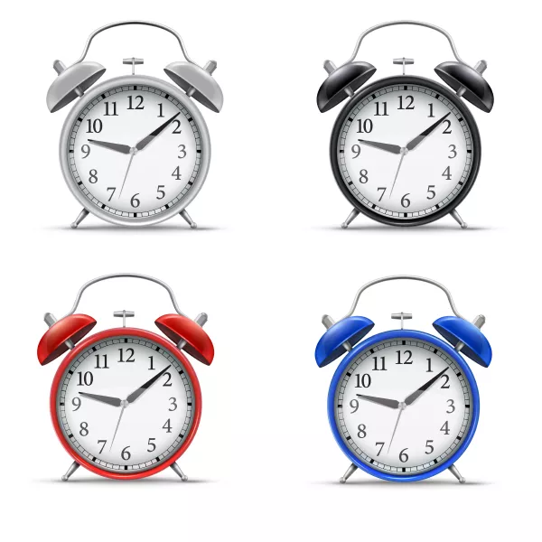 وکتور ساعت های زنگدار قدیمی