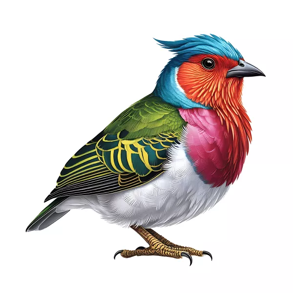 وکتور واقع بینانه پرنده رنگارنگ