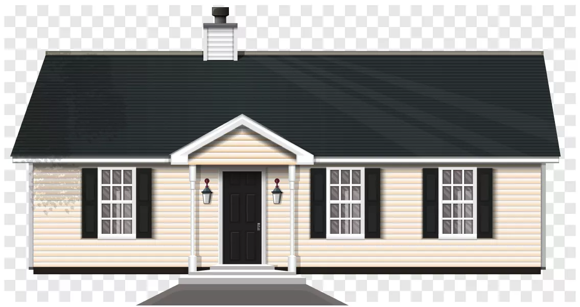 وکتور واقع بینانه ساختمان خانه چوبی